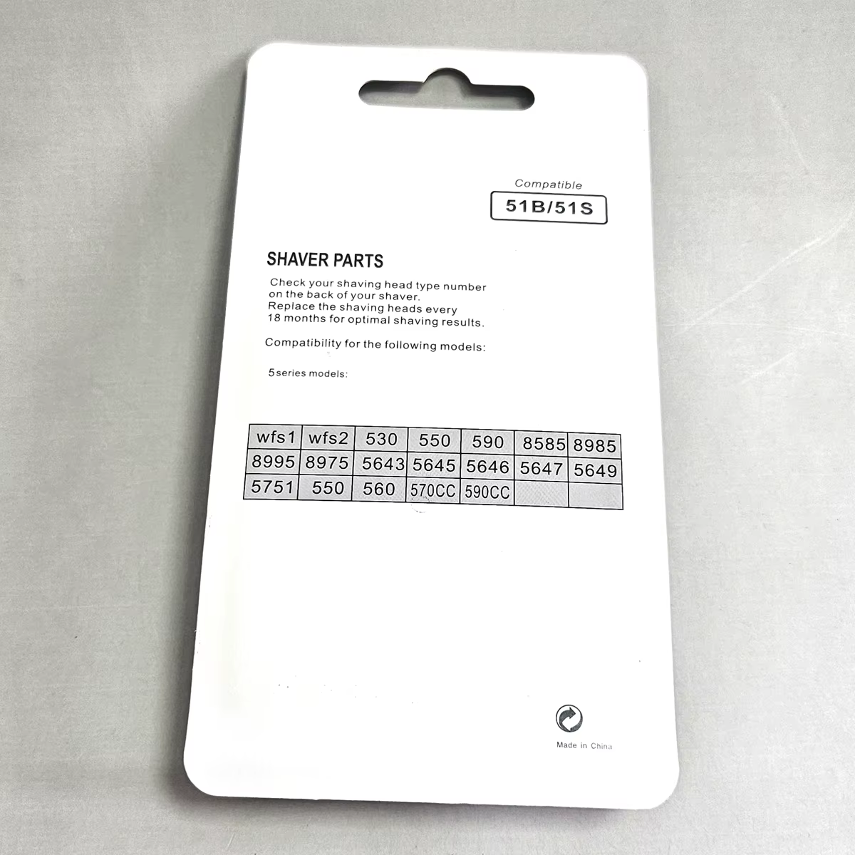 Tête de coupe de rechange en aluminium argenté 51s