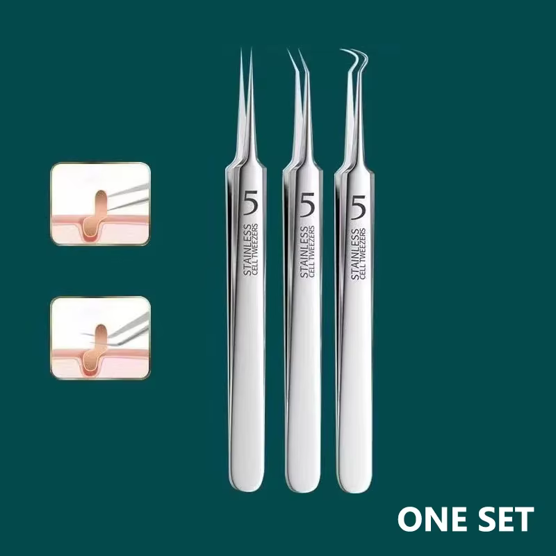 Pince à épiler Ultra-fine pour boutons de cellules