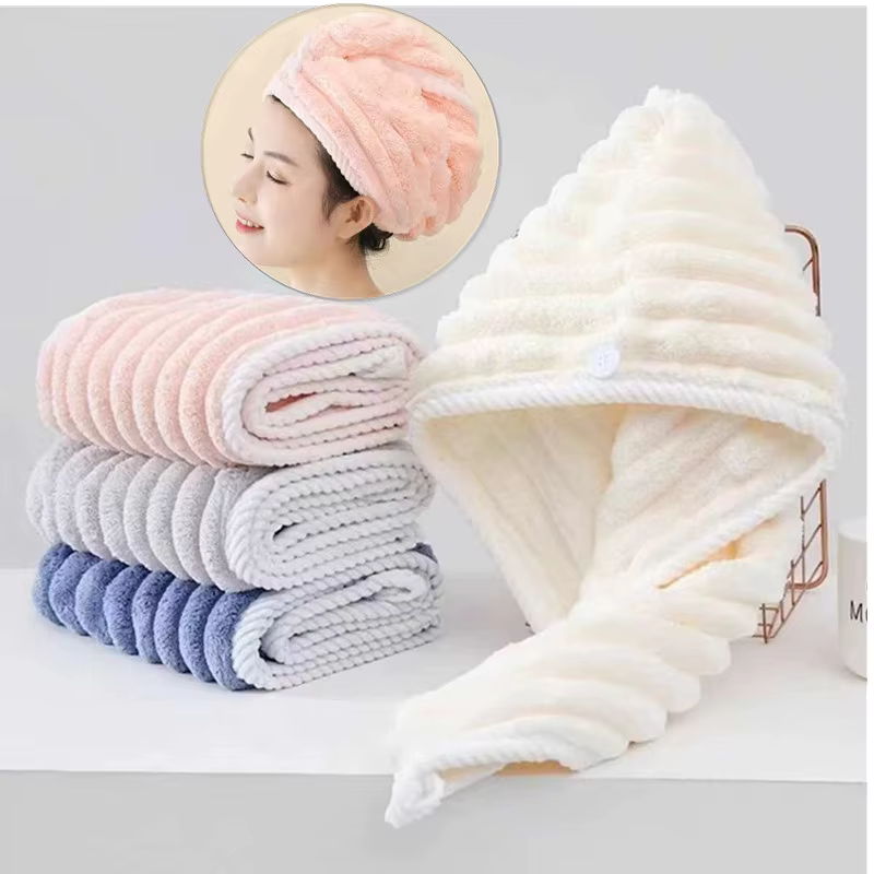 Bonnet pour cheveux secs pour femmes, foulard épais et Super absorbant pour essuyer les cheveux, bonnet à séchage rapide, serviette pour cheveux secs