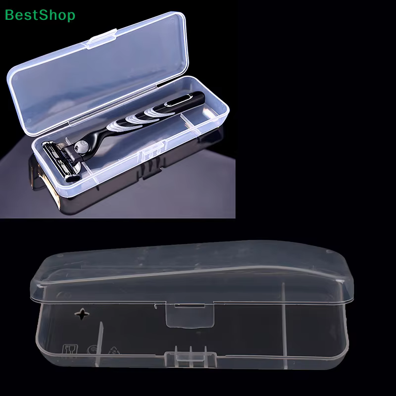〔AG〕Étui de rasoir de voyage portable - Boîte de rangement protectrice en plastique transparent pour rasoirs
