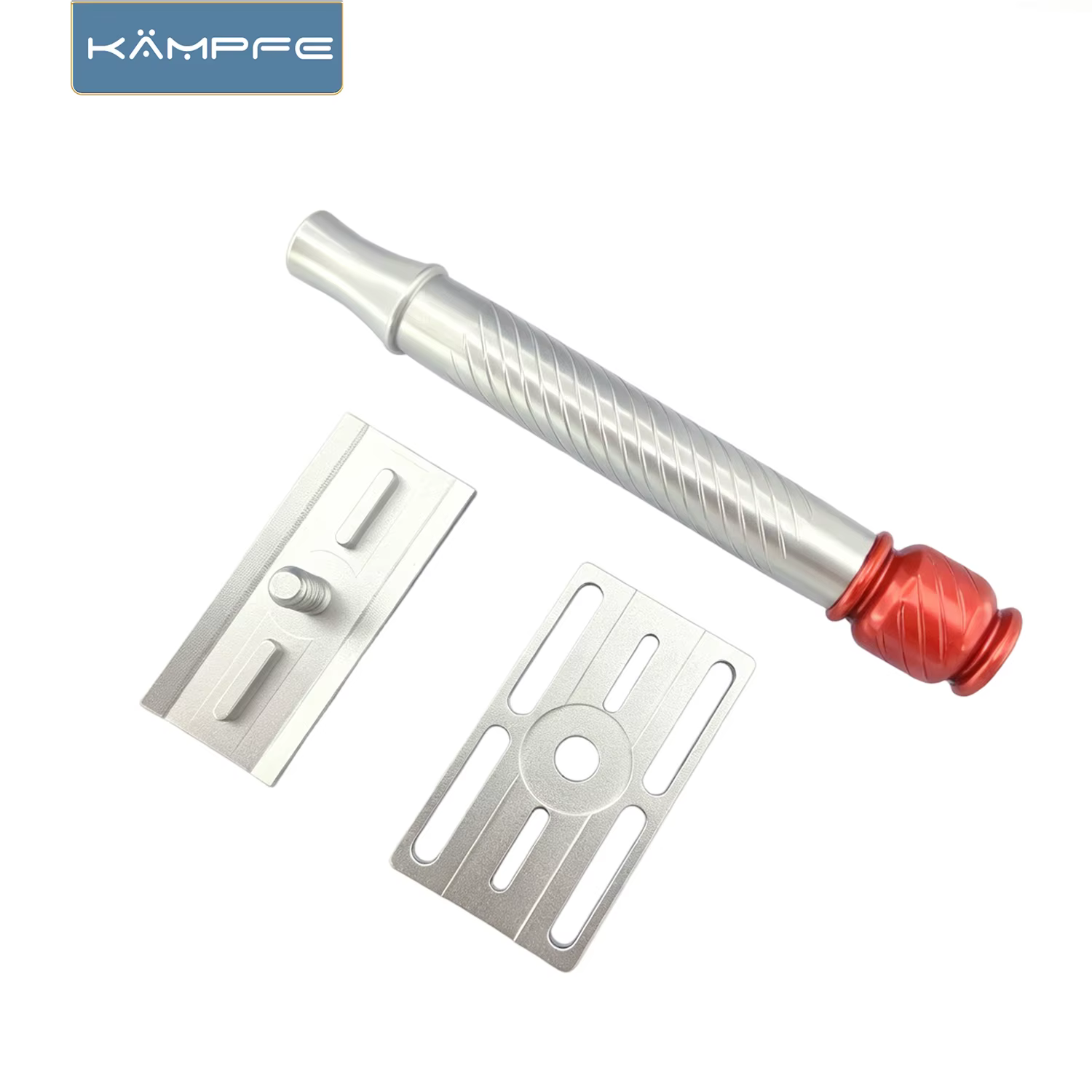 Rasoir de sécurité manuel traditionnel à double tranchant KAMPFE en aluminium CNC pour rasage humide