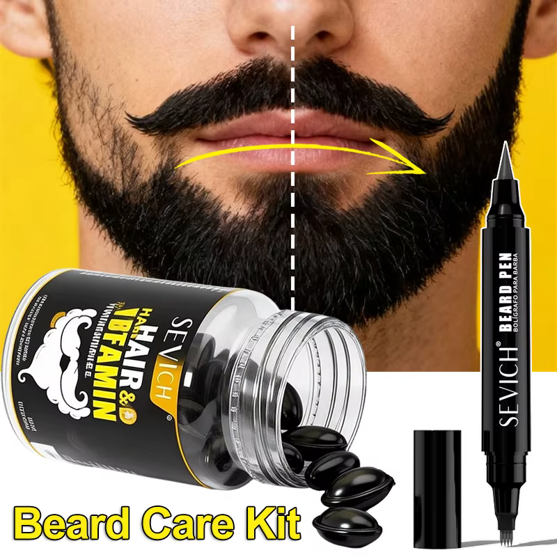 Kit de soin de la barbe naturel pour hommes