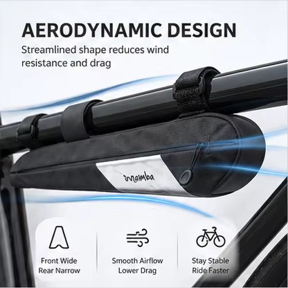 Sac de cadre triangulaire pour vélos, sacoche de selle de vélo, pochette de rangement pour vélos, sac de cadre portable avec sangles réglables, fermeture éclair en nylon