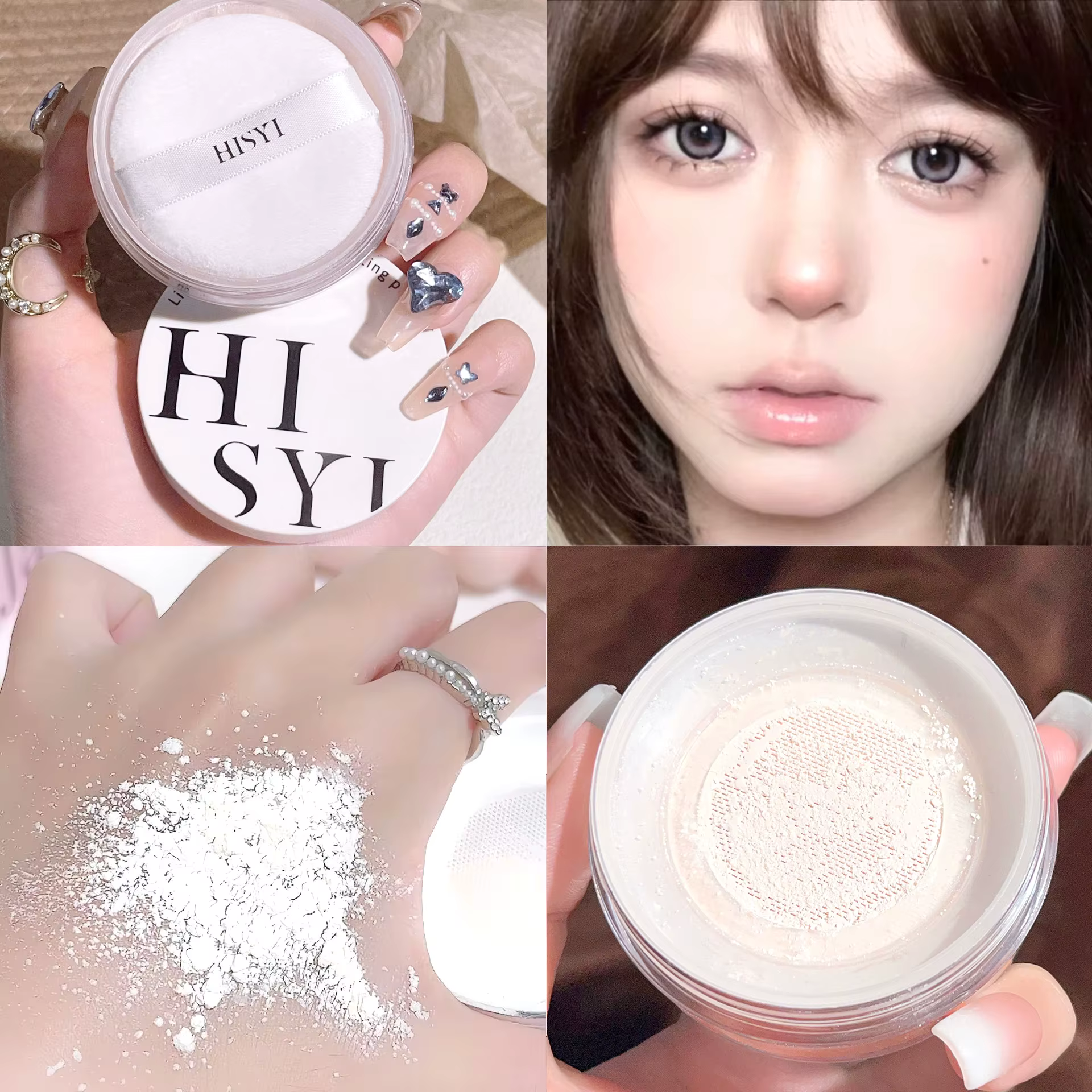 Poudre de maquillage transparente blanche, légère, longue durée, contrôle de l'huile, couverture, farine, cosmétiques, Corée