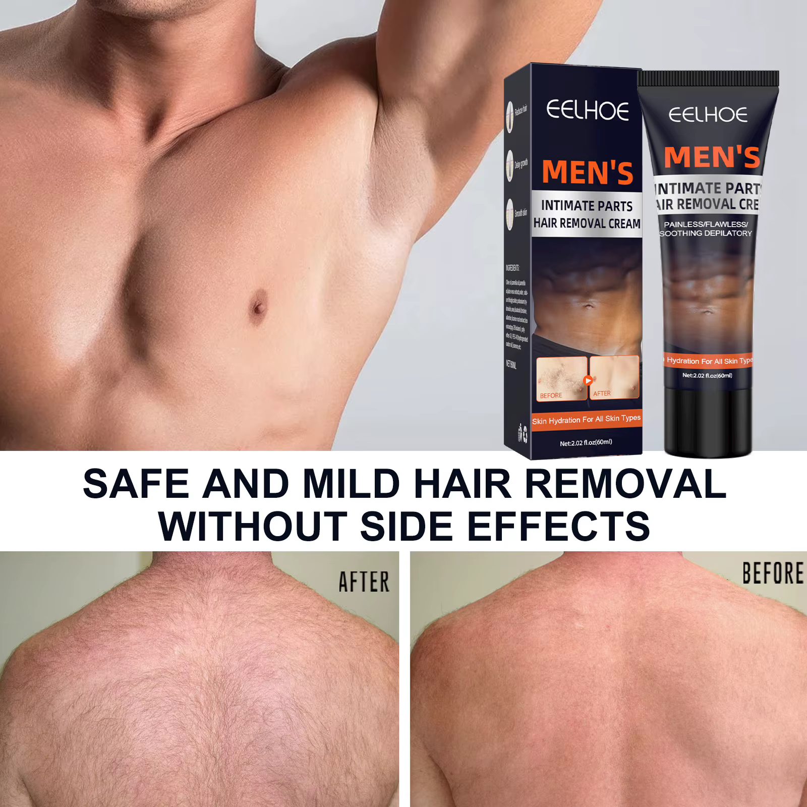 Crème d'épilation pour hommes