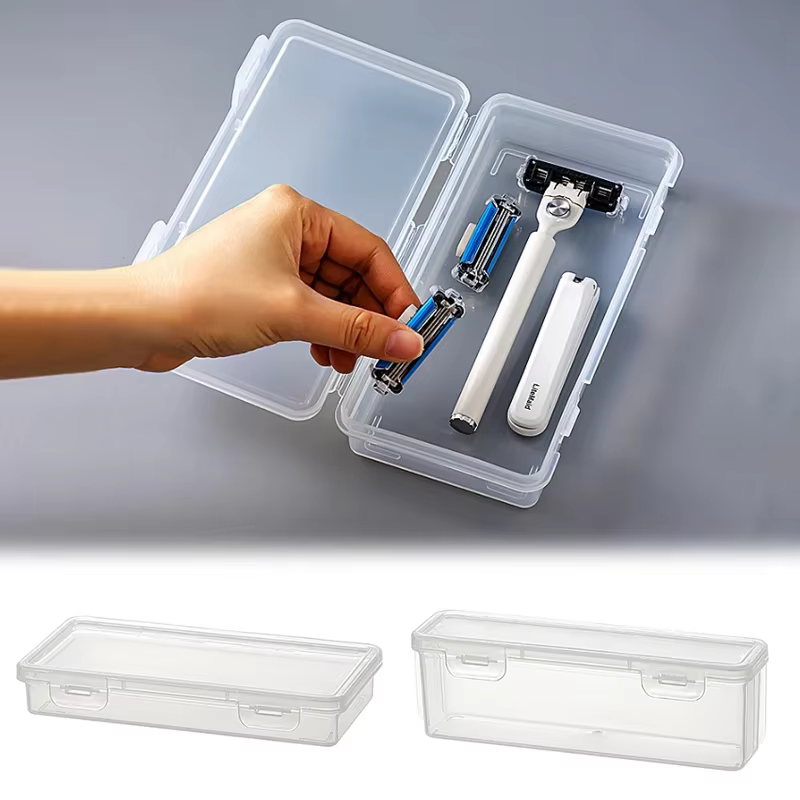 Boîte de rangement transparente pour rasoir