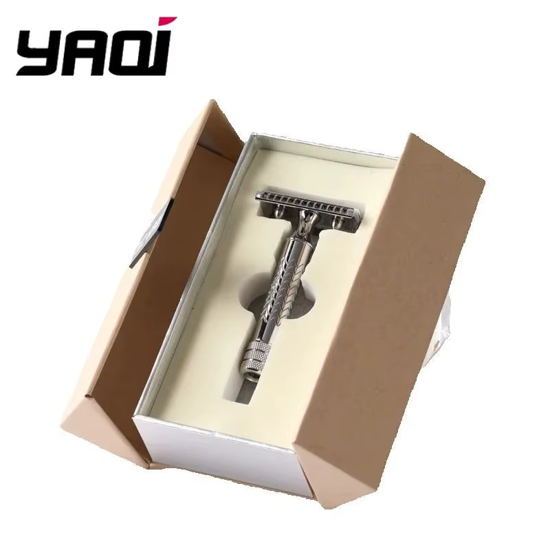 YAQI CASTOR rasoir de sécurité en acier inoxydable-longueur 79mm 0.45mm écart professionnel luxe toilettage essentiels