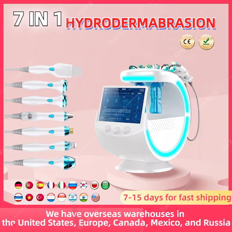 Appareil de soin du visage intelligent Hydrofacial 7 en 1 professionnel portable