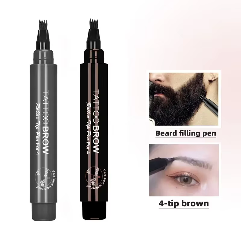 Stylo de remplissage de barbe à 4 pointes
