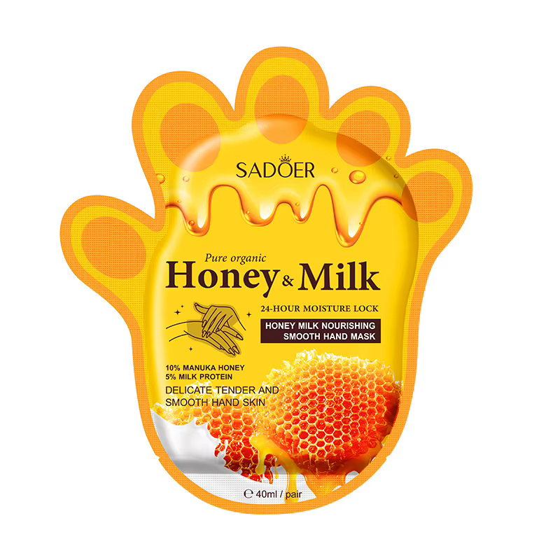 5 paires de masques pour les mains au lait et au miel SADOER