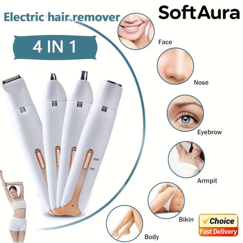 Rasoir électrique 4 en 1 SoftAura pour femmes