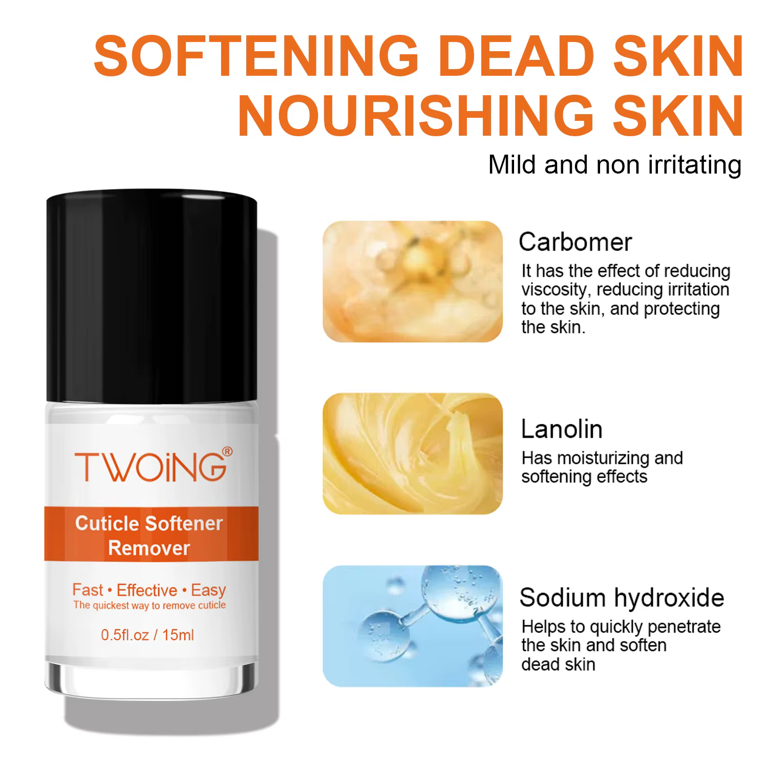 Crème pour enlever les cuticules, 15ml, soin des ongles, hydratant, adoucissant pour les peaux mortes des cuticules, pour manucures sèches, ongles cassants, cuticules sèches