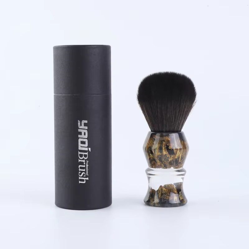 YAQI DEEP STONES 24mm cheveux synthétiques résine poignée hommes brosse de rasage humide fournir une expérience