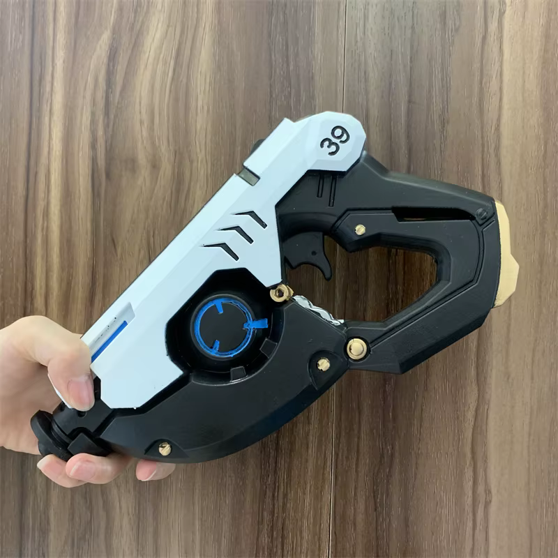 Jeu OW Tracer Revolvers arme pistolet 1:1 Cosplay sécurité PU cadeau jouet extérieur soldat en caoutchouc 76 D. va pas de tir