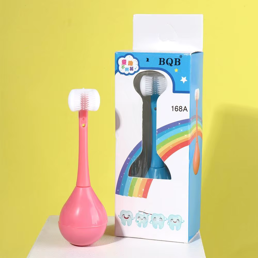 Brosse à dents en silicone pour l'hygiène buccale, brosse à dents à trois faces, brosse à dents pour enfants