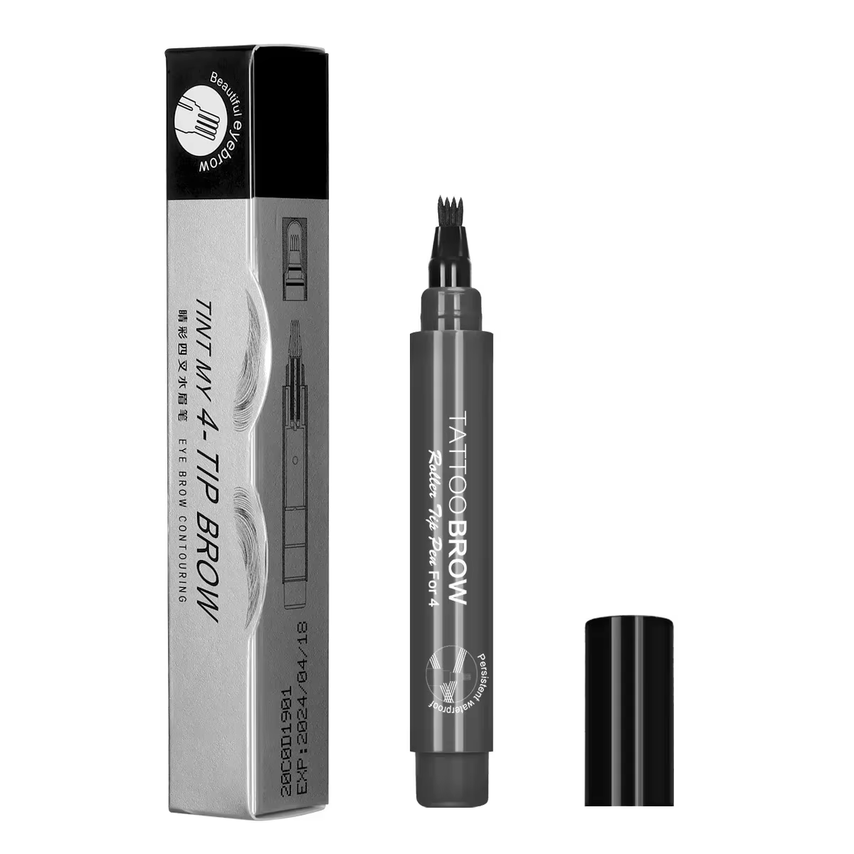 Stylo de remplissage de barbe à 4 pointes