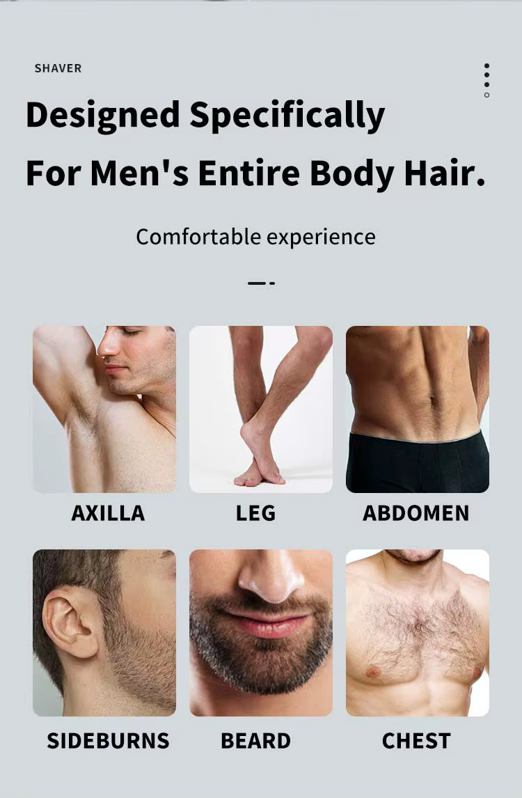 Ensemble de rasage électrique - Unisexe - Tondeuse à double usage USB, appareil d'épilation indolore, adapté aux aisselles, aux jambes, aux bras, aux barbes
