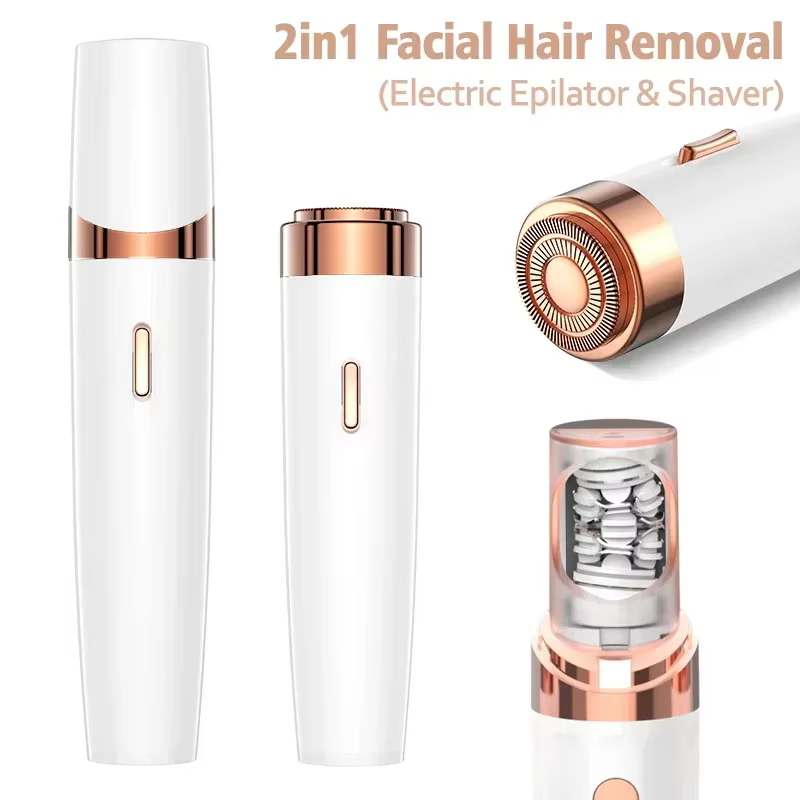 Épilateurs épilation pour femmes-lisse 2-en-1-mini taille épilateur pour visage aisselles dos Portable peau lisse cheveux