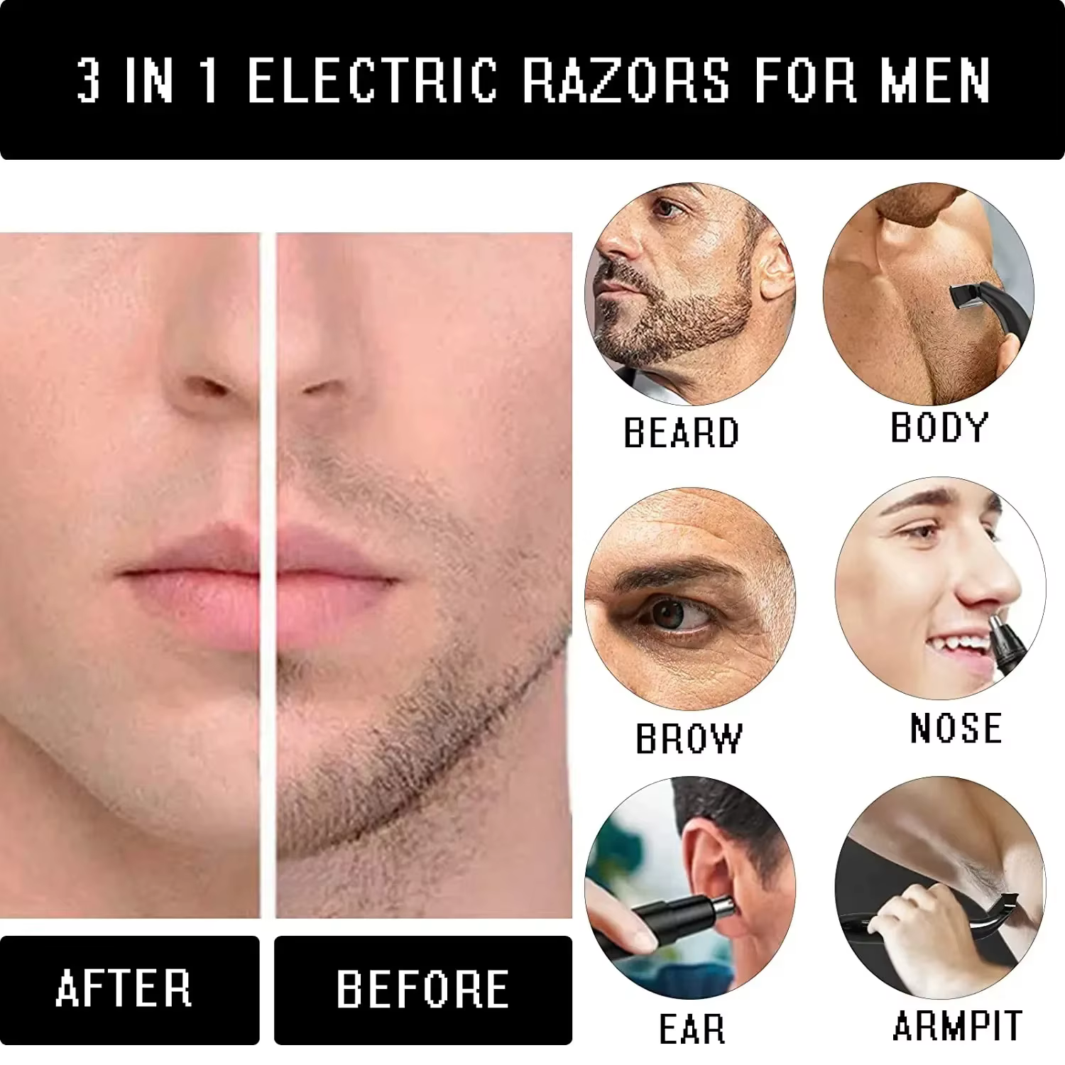 Zone intime coupe de cheveux rasoir de précision hommes ligne de Bikini boules