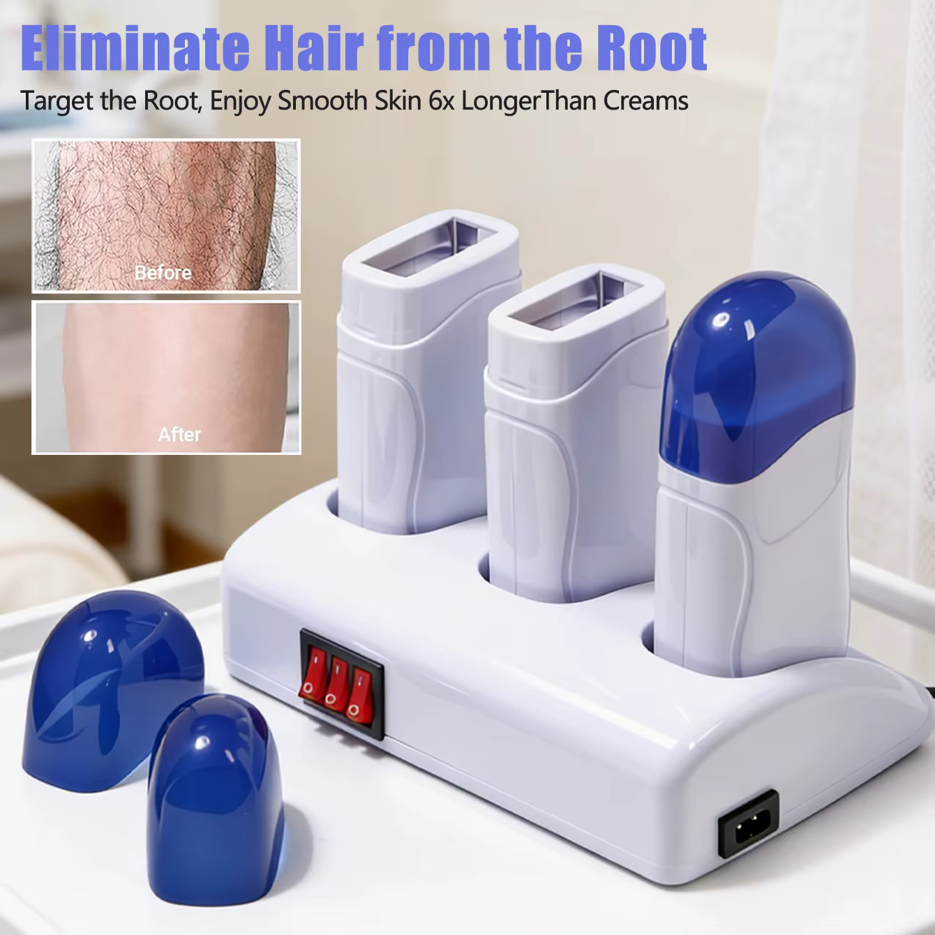 Chauffe-cire électrique portable pour l'épilation, idéal pour la cire chaude et la cire dure, adapté aux hommes et aux femmes, pour salon et usage domestique
