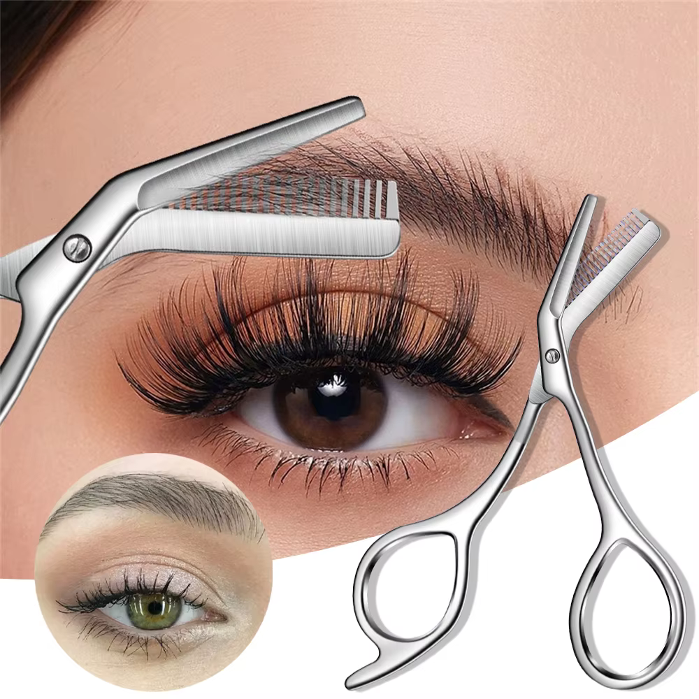 Ciseaux coupe-sourcils en acier inoxydable