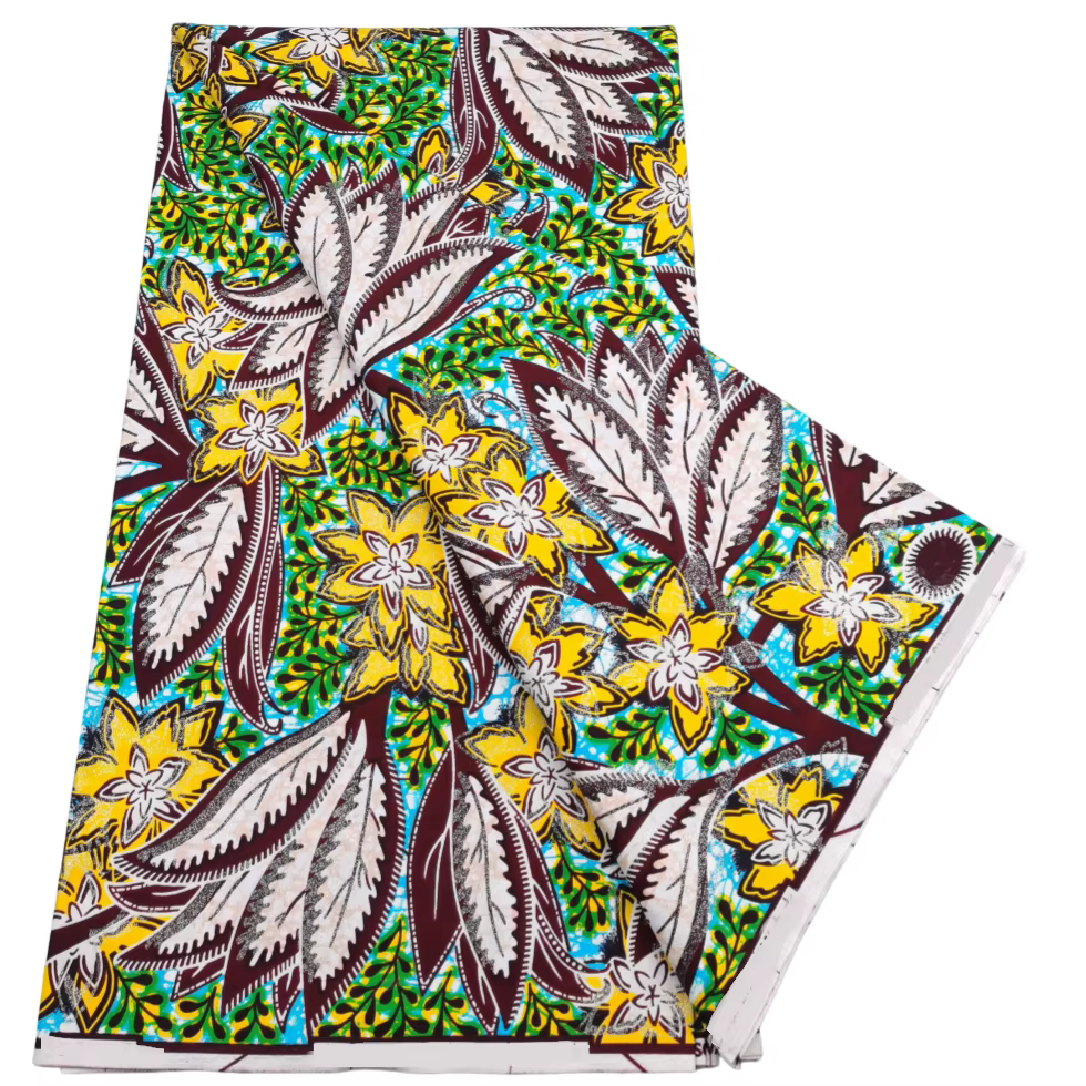 Grand Gold Wax 100% Coton Doux Batik 2025 Tissu Wax Africain Véritable de Haute Qualité Garantie Originale pour Femmes Nigérianes Pagne