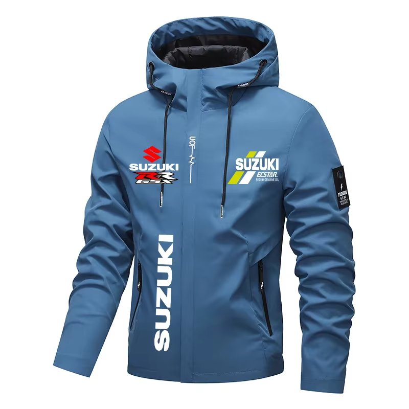 Blouson de moto coupe-vent à capuche pour homme – Qualité supérieure – Automne/Hiver – Sweat-shirt de moto – Meilleure vente Suzuki 2026
