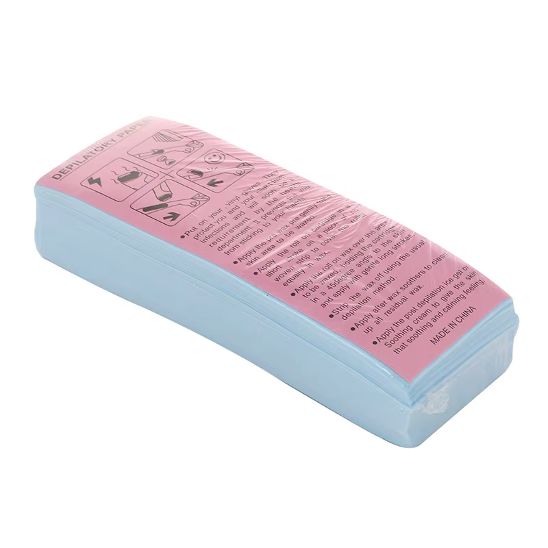 3 couleurs 100 pcs/pack épilation non tissé corps tissu cheveux enlever cire rouleaux de papier