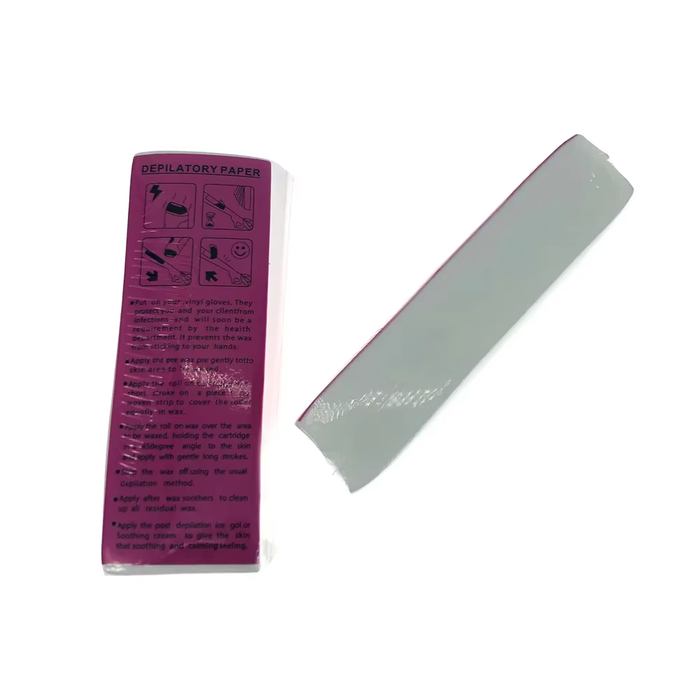 100 pièces épilation non tissé corps tissu cheveux enlever cire rouleaux de papier haute qualité