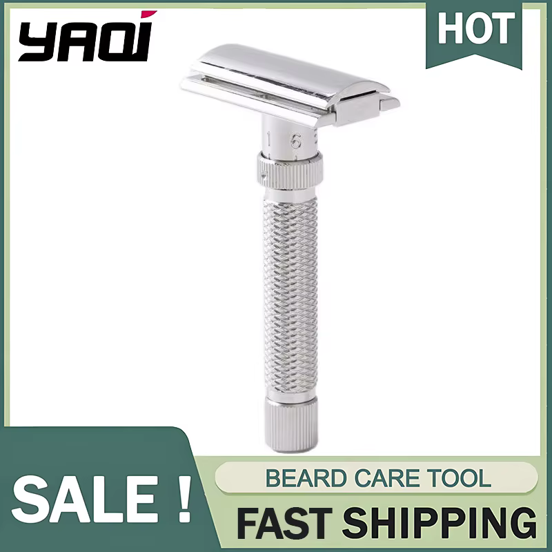 Yaqi Ultima – rasoir de sécurité réglable en acier inoxydable pour hommes