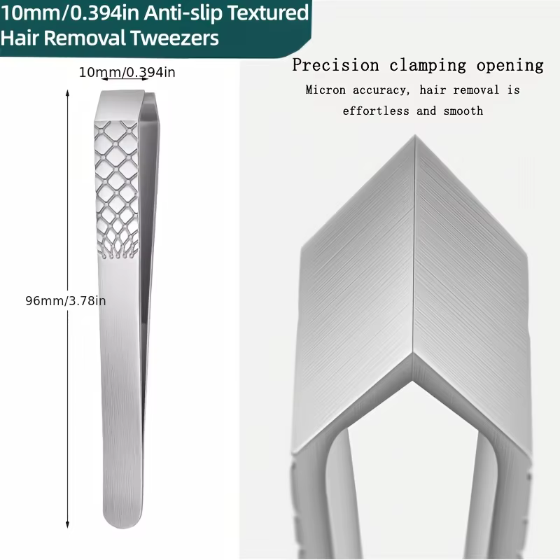 Épilateur et rasoir en acier inoxydable à large ouverture de 10 mm - Poignée ergonomique