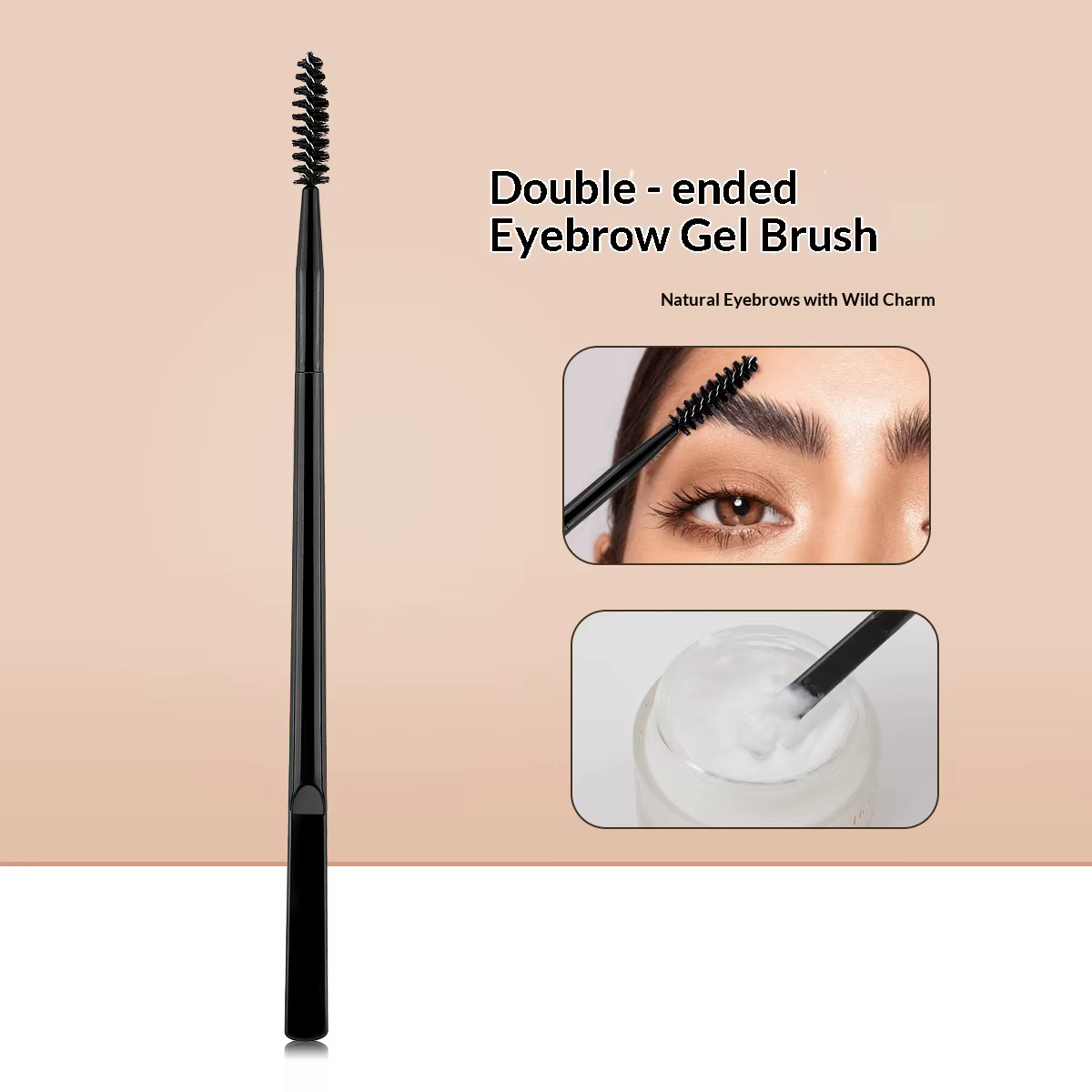 Brosse applicatrice double embout pour sourcils