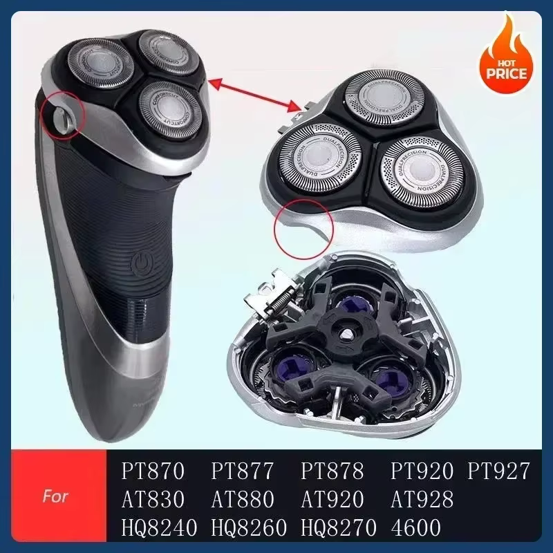 Têtes de rasoir de rechange HQ8 pour Philips AT830/875 PT830 PT870 PT877 PT920 pour PT720 PT725 PT730 AT810/811 AT725 Rasage efficace