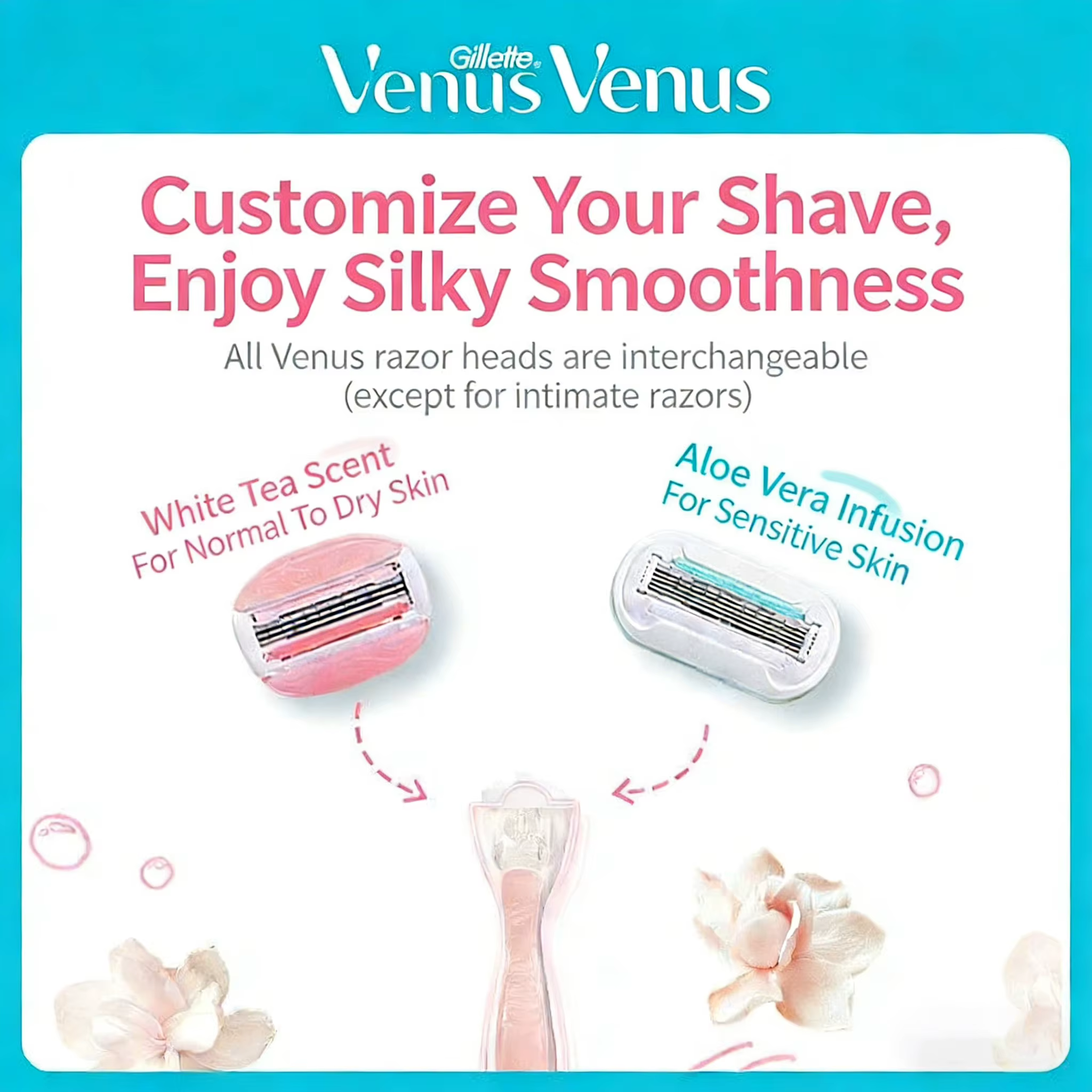 Rasoir pour femmes Gillette Venus ComfortGlide au thé blanc