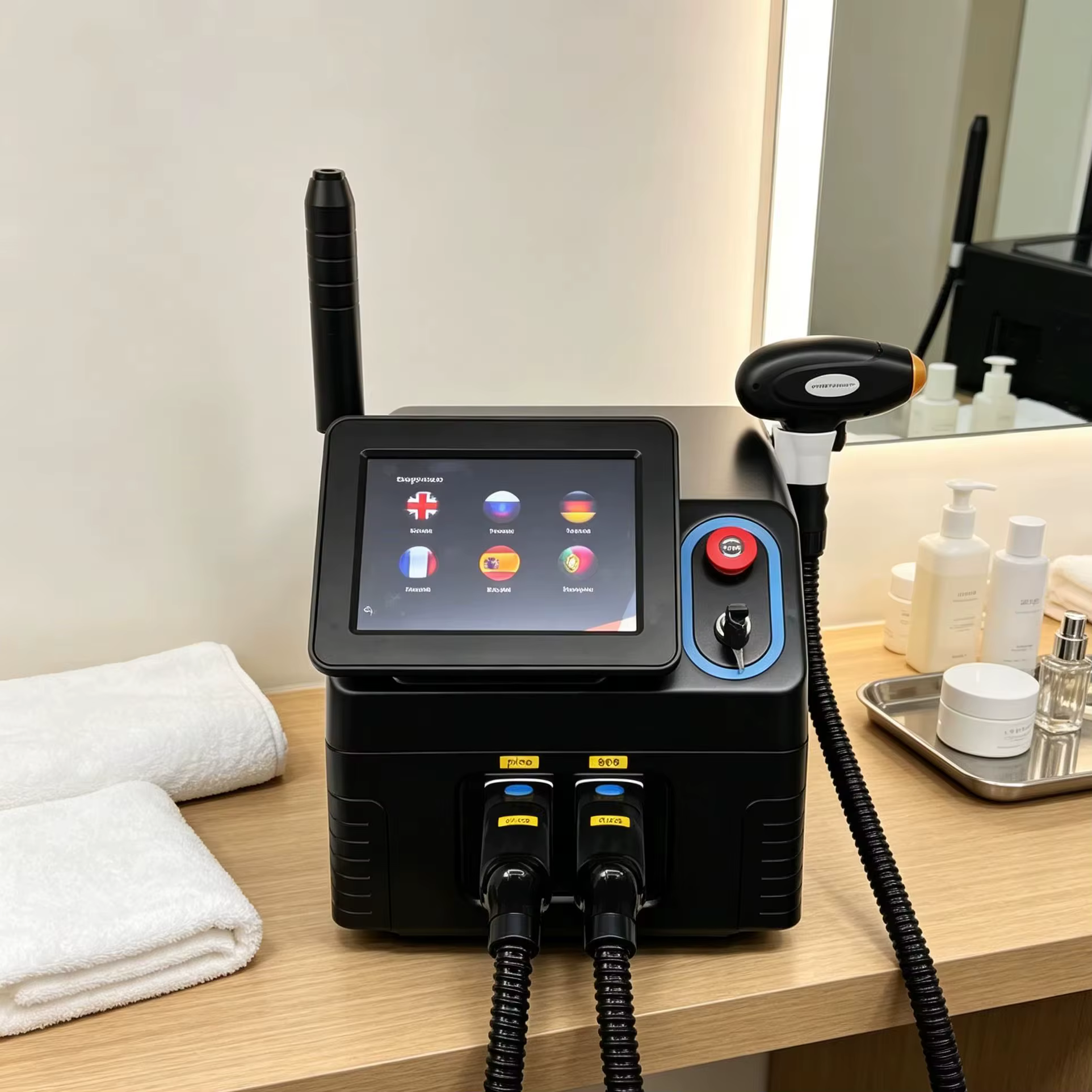 Machine laser 2 en 1 à diode et picoseconde – Épilation + Détatouage – 4 longueurs d'onde