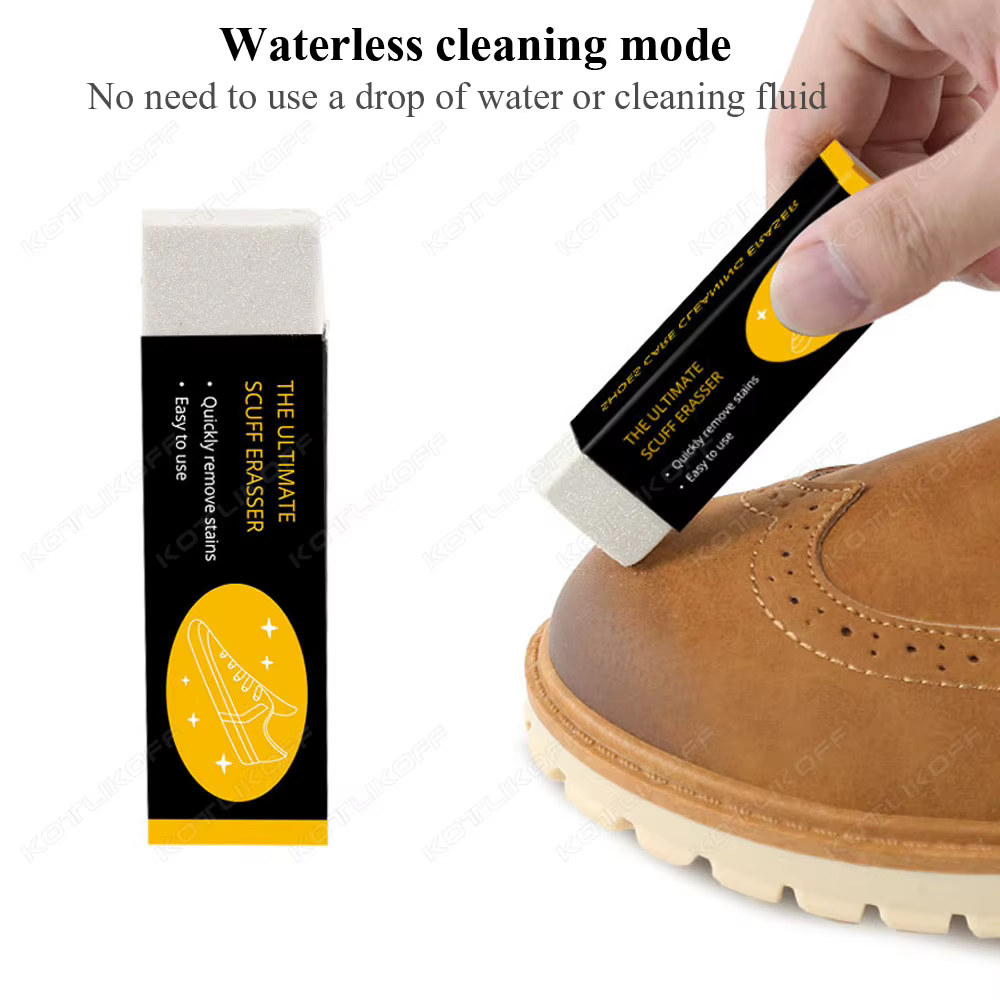 Gomme de nettoyage en daim, peau de mouton, cuir mat et tissu en cuir, Kit de soins pour chaussures, nettoyant pour cuir, baskets