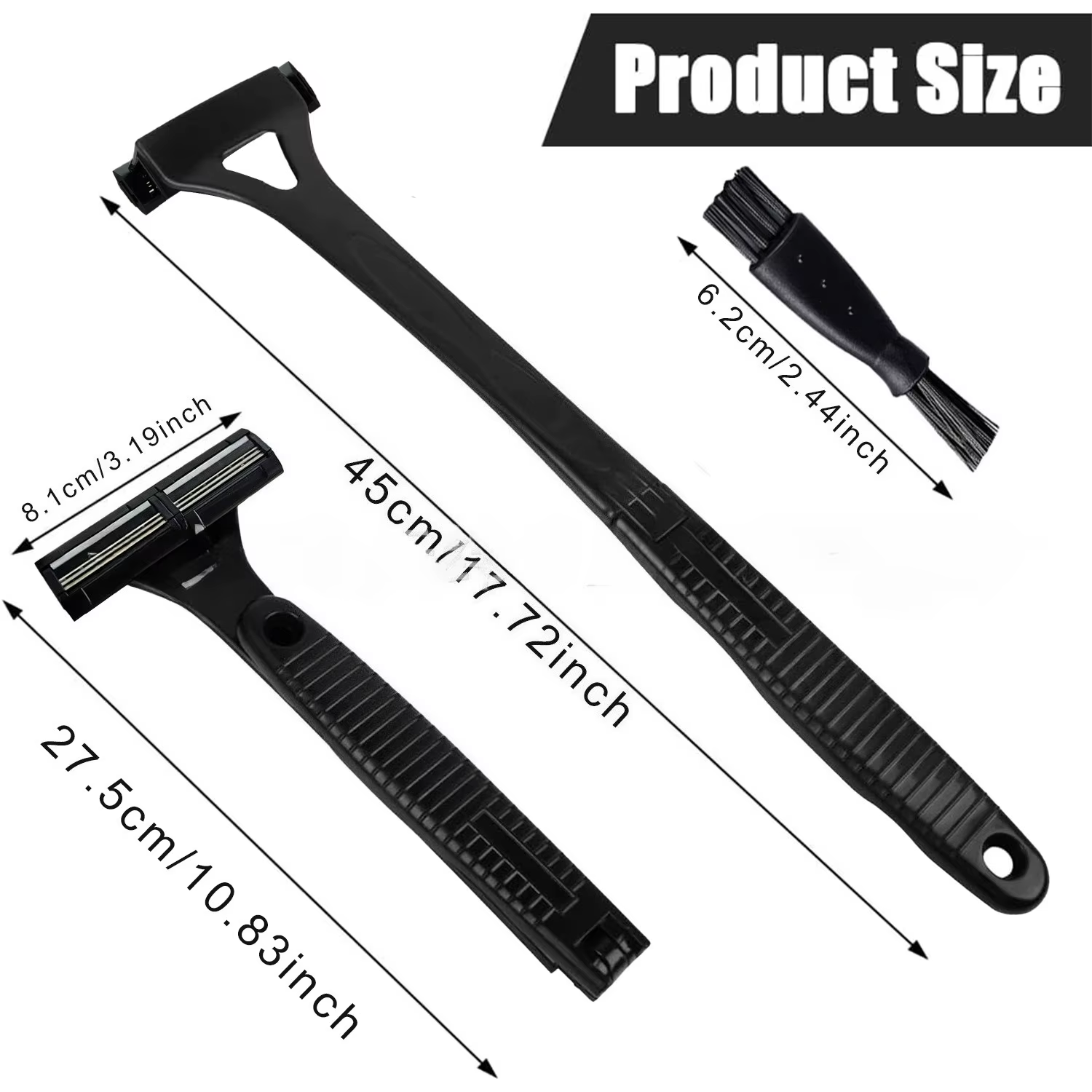 1PC hommes Triple lame manuel dos Machine cheveux rasoir sécurité longue poignée pliable tondeuse corps jambe
