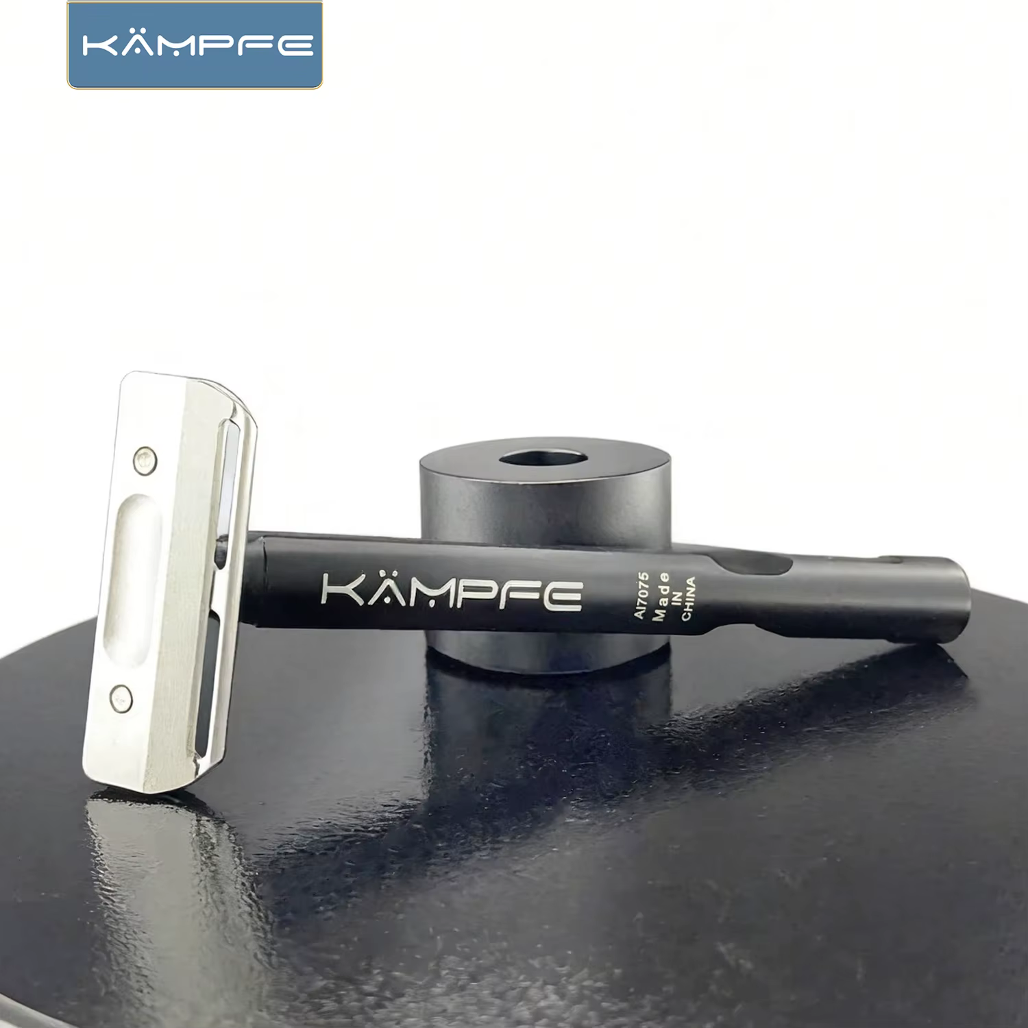 Rasoir de sécurité manuel KAMPFE CNC à lame simple en aluminium