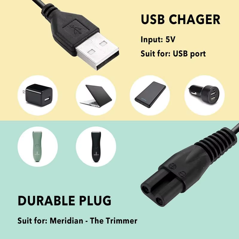 Rasoir électrique câble de chargement USB cordon d'alimentation chargeur fil adaptateur