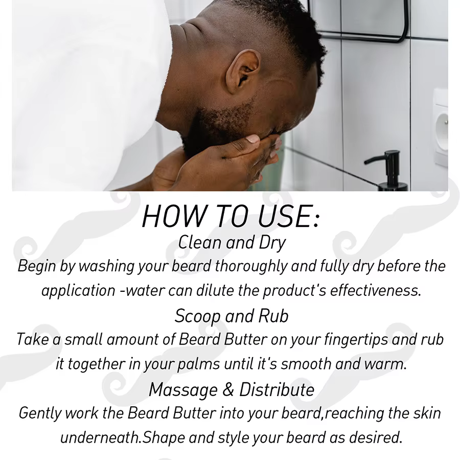 Cire à barbe parfumée au bois de santal pour hommes