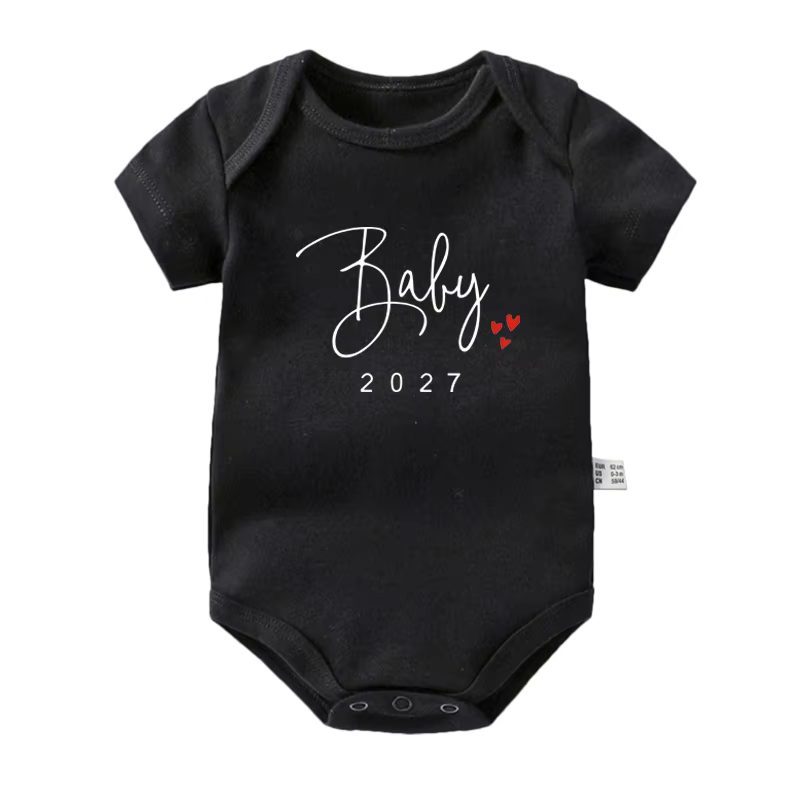 Combinaison pour bébé drôle et amusante pour révéler la grossesse, annonce de naissance 2027, tenue pour nouveau-né, garçons et filles