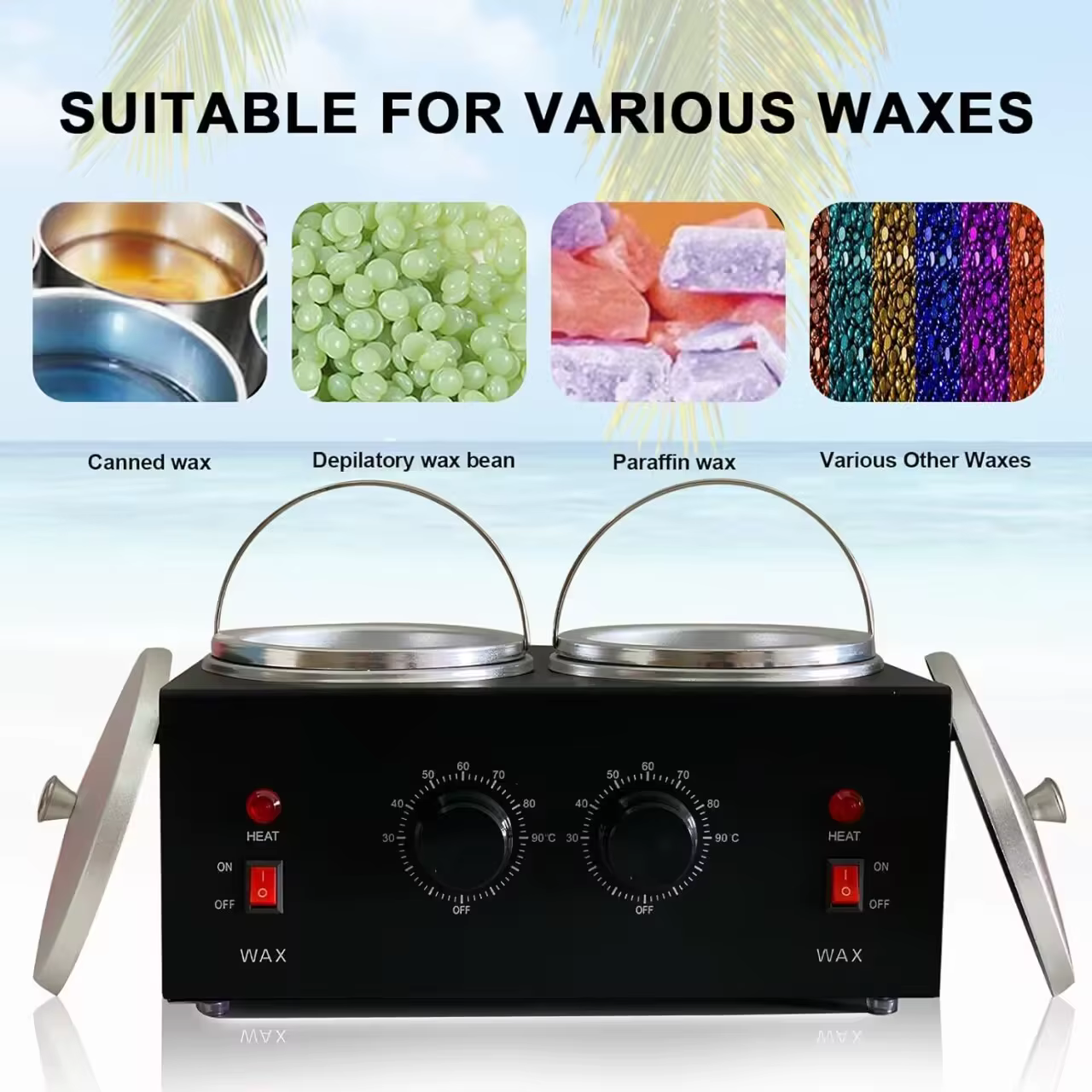 Chauffe-cire électrique professionnel à double Pots
