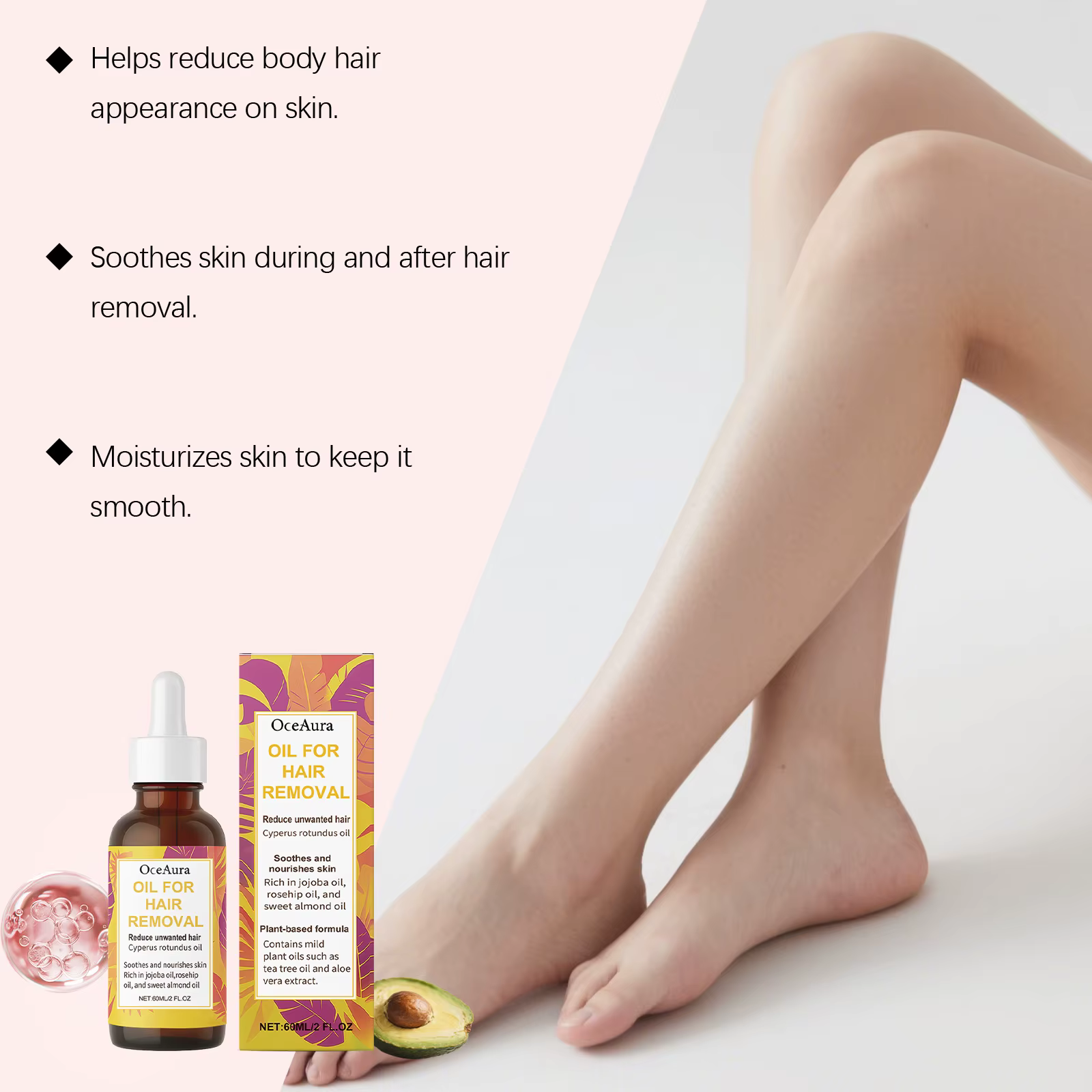 Huile Essentielle pour l'Épilation : Soin Doux et Nourrissant pour la Peau du Corps