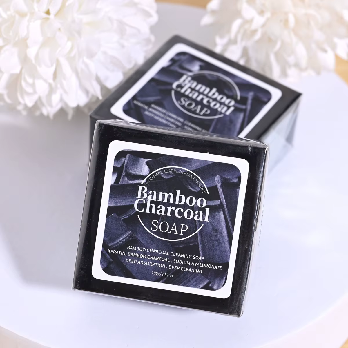 Savon artisanal au charbon de bambou B+100G