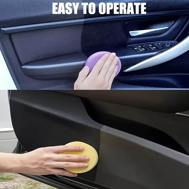 Rénovateur Plastique Voiture Effet Noir Brillant – Agent de Rénovation Cuir et Panneaux Intérieurs Auto – Cire Protectrice et Réparatrice pour Voiture