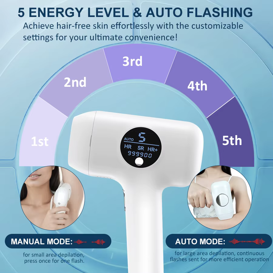 Lescolton-Épilateur laser à flash ultra rapide pour femme