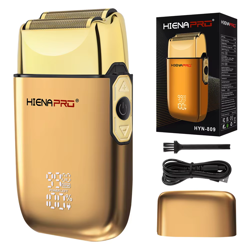 HIENA machine à raser hommes rasoir électrique tondeuse à cheveux boîtier en métal Rechargeable Pro