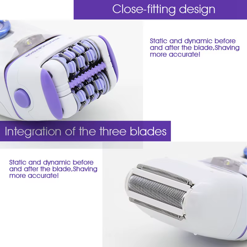 3in1 électrique femmes épilateur femme rasoir jambe corps épilation lèvre menton dépilatoire dame Bikini tondeuse
