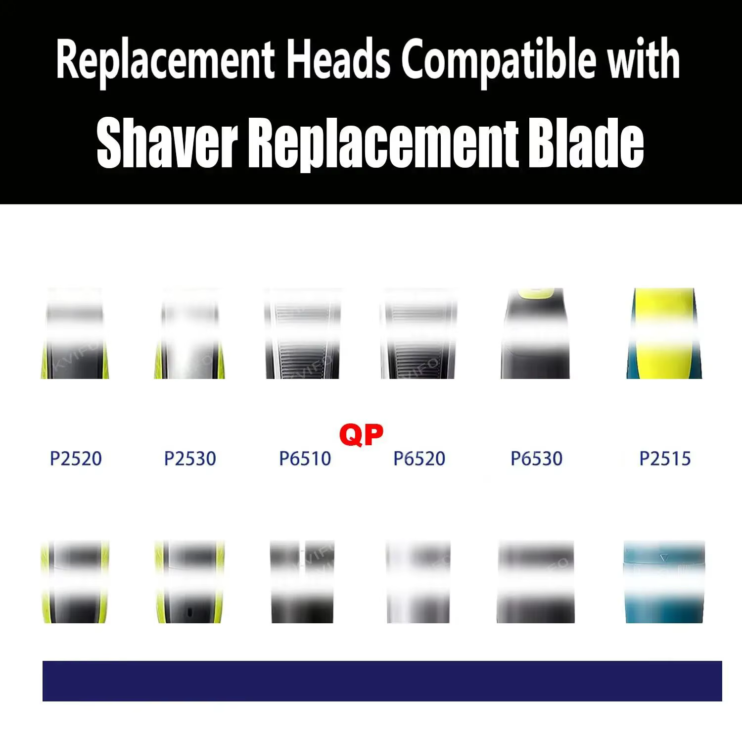 KVIFO 1-5 pièces pour lame de rechange Philips Oneblade pour QP2520 QP2530 QP2527 QP2533 QP2630 QP6520