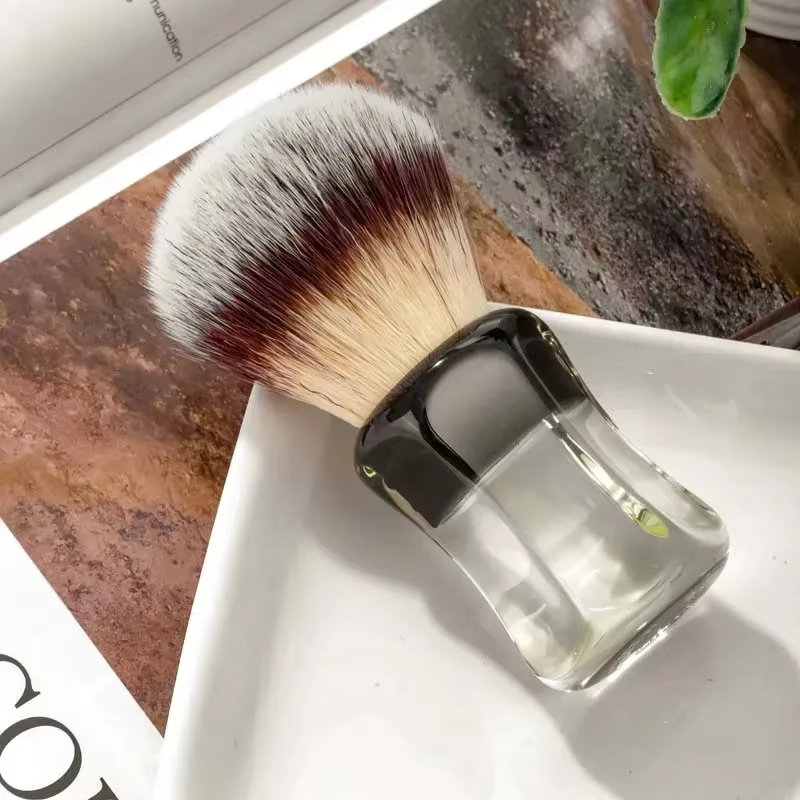 Nouveauté 2026 ! YAQI Robin Brosse à raser pour homme à poils synthétiques et manche transparent